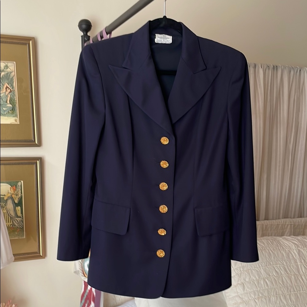 Navy Blazer with Gold Buttons